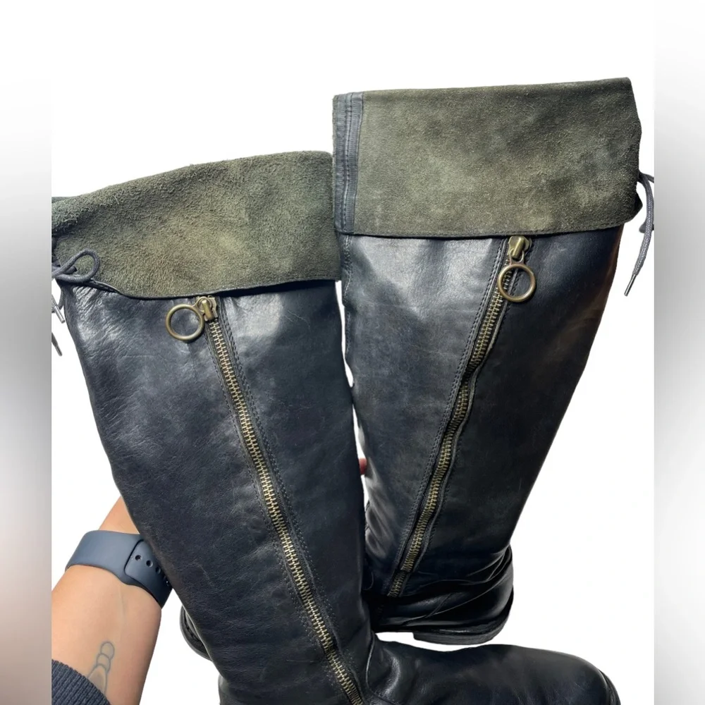 Fiorentini + Baker | Eternity 705 Knee High Boot in Black Leather 37.5